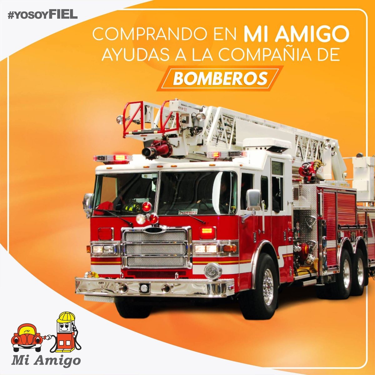 Comprando en Mi Amigo ayudas a la Compañía de Bomberos
